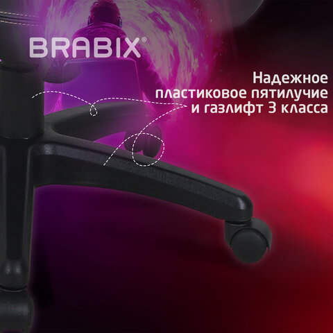 Кресло компьютерное BRABIX "Skill GM-005", откидные подлокотники, экокожа, черное/желтое, 532494 - фото 13