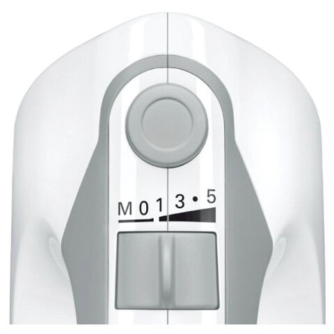 Миксер BOSCH MFQ 36480, 450 Вт, 5 скоростей, 6 насадок, стакан, белый, MFQ36480 - фото 4
