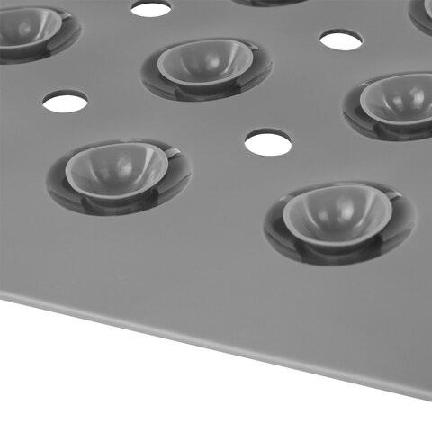 Коврик для ванны противоскользящий с теркой для ступней 70х40 см, серый, ПВХ, присоски, PRIMILA (ПРИМИЛА), 700374 - фото 6