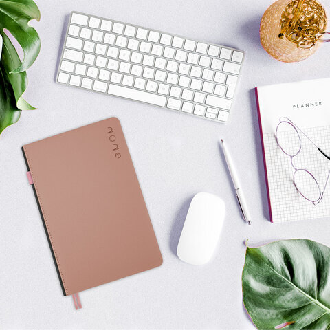 Ежедневник датированный 2026, А5, 138х213 мм, BRAUBERG "Essential", под кожу, держатель, розовый, 117395 - фото 15