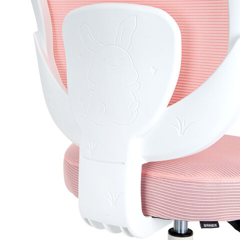 Кресло детское BRABIX KIDS "MG-230", без подлокотников, сетка/ткань TW, розовое, 533319 - фото 7