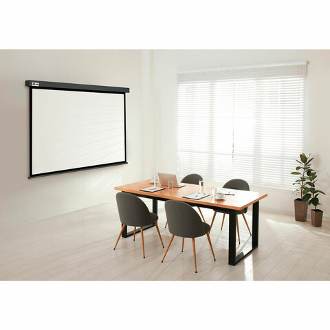 Экран Cactus Wallscreen CS-PSW-150X150-SG, 150x150 см, 1:1, настенно-потолочный, серый, PSW-150x150-SG - фото 3