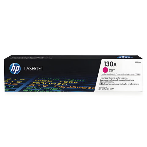 Картридж лазерный HP (CF353A) ColorLaserJet M176n/M177fw, №130A, пурпурный, оригинальный, ресурс 1000 страниц - фото 1