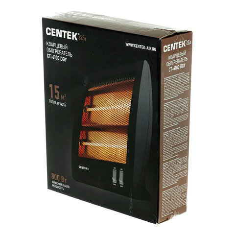 Обогреватель инфракрасный CENTEK CT-6100 DGY, 800 Вт, 2 режима, напольная установка, черный - фото 14
