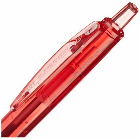 Ручка шариковая автоматическая с грипом PILOT Super Grip G, КРАСНАЯ, линия 0,22 мм, BPGG-8R-F R - фото 3
