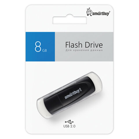 Флеш-диск 8 GB SMARTBUY Scout USB 2.0, черный, SB008GB2SCK - фото 11