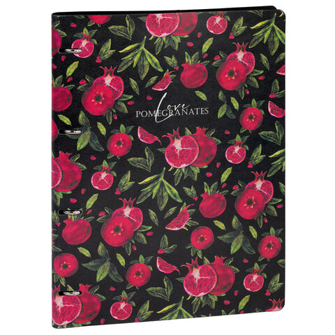 Тетрадь на кольцах БОЛЬШАЯ А4 (240х310 мм), 120 л., под кожу, BRAUBERG VISTA, "Гранаты", 404513 - фото 12