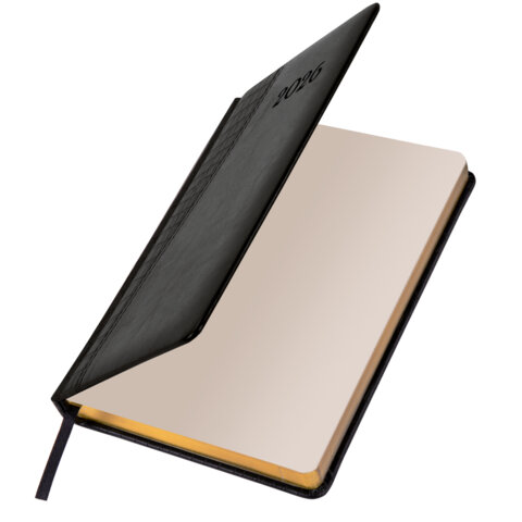 Ежедневник датированный 2026, А5, 138x213 мм, BRAUBERG "Cayman", под кожу, черный, 117047 - фото 4