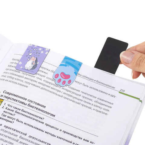 Закладки для книг МАГНИТНЫЕ, "ЯРКИЙ МИКС", комплект 30 штук, 35x25 мм, FUNSTER (ФАНСТЕР), 116657 - фото 13