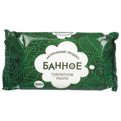 Мыло туалетное 200 г, "Банное" АГРОПРОМ-ЮГ, натуральное, 486786 - фото 1