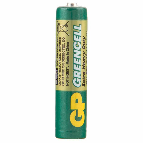 Батарейки КОМПЛЕКТ 4 шт., GP GreenCell AAA (R03, 24G), солевые, мизинчиковые, блистер, 24G-2CR4 - фото 2