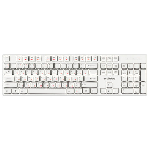 Клавиатура проводная SMARTBUY ONE 238, USB, 104 клавиши, белый, SBK-238U-W - фото 1