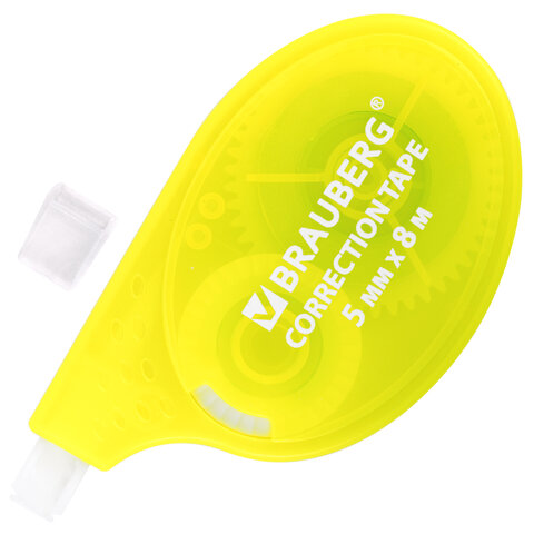 Корректирующая лента BRAUBERG ULTRA NEON, 5 мм х 8 м, ВЫГОДНАЯ УПАКОВКА 3 штуки в блистере, 272665 - фото 3