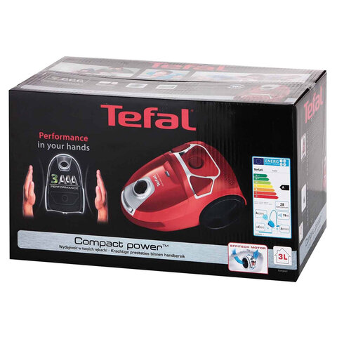 Пылесос TEFAL Compact Power TW3953EA, с пылесборником, потребляемая мощность 750 Вт, красный, 2211400166 - фото 16