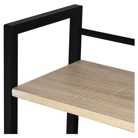 Стол на металлокаркасе BRABIX "LOFT CD-005",1200х520х1200 мм, 3 полки, цвет дуб натуральный, 641223 - фото 6
