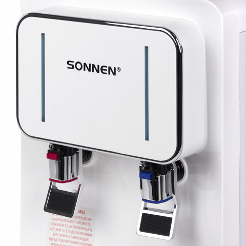 Кулер для воды SONNEN TSE-02W, настольный, НАГРЕВ/ОХЛАЖДЕНИЕ ЭЛЕКТРОННОЕ, 2 крана, белый, 456173 - фото 6