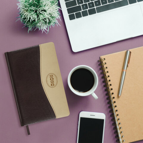 Ежедневник датированный 2026, А5, 138x213 мм, BRAUBERG "De Luxe", под кожу, коричневый/бежевый, 117053 - фото 12