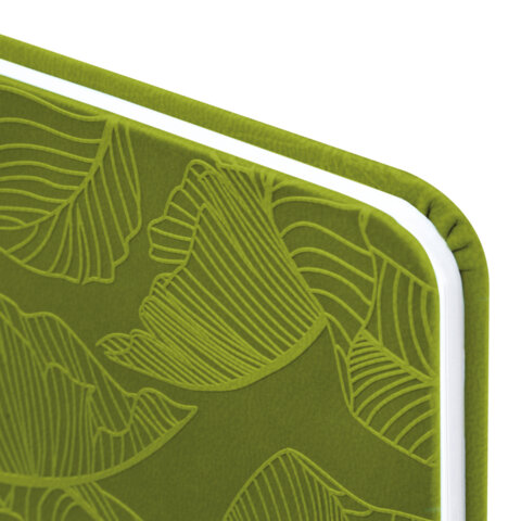 Еженедельник датированный 2026 МАЛЫЙ ФОРМАТ 95х155 мм, А6, BRAUBERG "Foliage", под кожу, зеленый, 117198 - фото 4