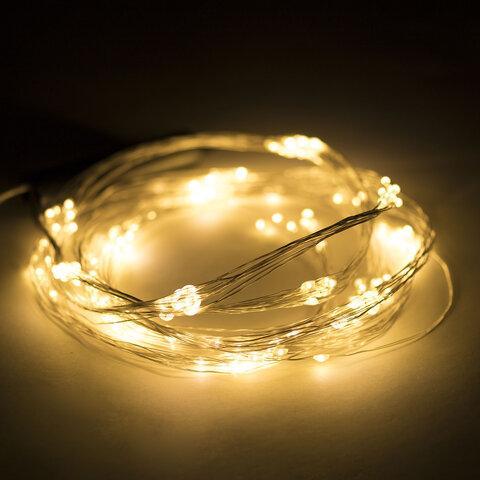 Электрогирлянда-конский хвост комнатная, 2 м, 200 LED, тёплый белый, 220 V, ЗОЛОТАЯ СКАЗКА, 591365 - фото 5