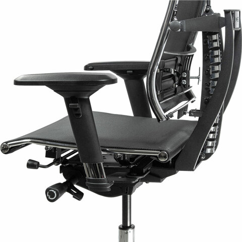 Кресло МЕТТА "YOGA" Y 4DF B2-5D, адаптивная спинка, 3D-подголовник, сверхпрочная сетка, черное - фото 8