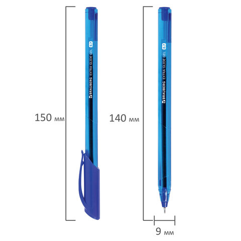 Ручки гелевые BRAUBERG "Extra Glide Gel", НАБОР 6 ЦВЕТОВ, трехгранные, игольчатый наконечник 0,7 мм, линия 0,5 мм, 144078 - фото 7