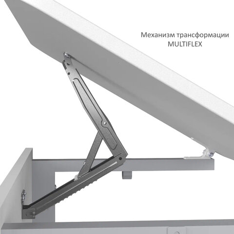 Стол-парта 1-местный, регулируемый угол, СУТ.54-01, 600х500х520-640 мм, рост 2-4, серый каркас, ЛДСП клён - фото 9