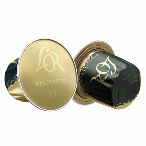 Кофе в алюминиевых капсулах L'OR "Espresso Ristretto" для кофемашин Nespresso, 10 порций, ФРАНЦИЯ, 4028609 - фото 4