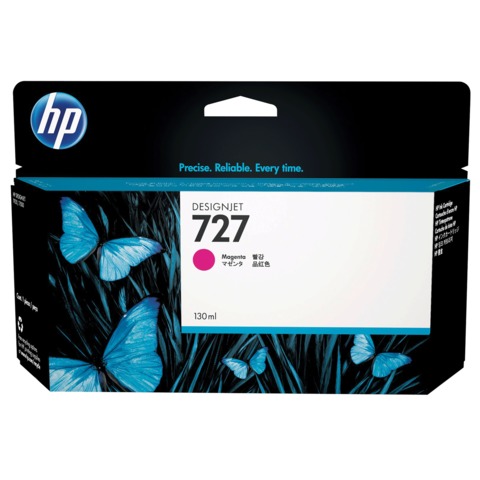 Картридж струйный для плоттера HP (B3P20A) Designjet T920/1500, №727, пурпурный, 130 мл, оригинальный - фото 1