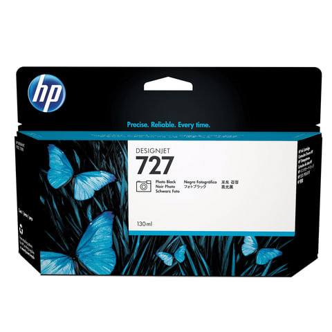 Картридж струйный для плоттера HP (B3P23A) Designjet T920/1500, №727, черный фото, 130 мл, оригинальный - фото 1