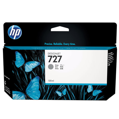 Картридж струйный для плоттера HP (B3P24A) Designjet T920/1500, №727, серый, 130 мл, оригинальный - фото 1
