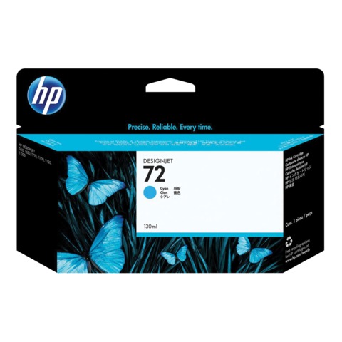 Картридж струйный для плоттера HP (C9371A) Designjet T610/795/1100 и др., №72, голубой, 130 мл, оригинальный - фото 1