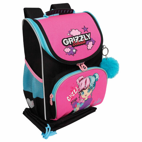 Ранец GRIZZLY анатомическая спинка, с мешком для обуви, для девочек, LIKE, 33х25х13 см, RAm-484-6/1 - фото 7
