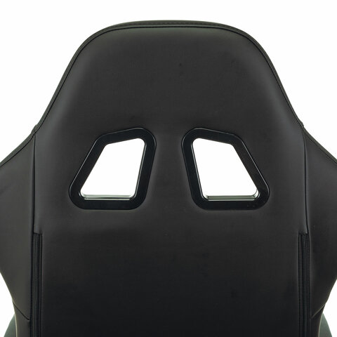 Кресло компьютерное BRABIX "Striker GM-121", синхромеханизм, 2 подушки, экокожа/велюр, черное/серое, 532961 - фото 12