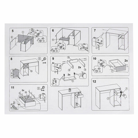 Стол письменный/компьютерный BRABIX "Scandi CD-017", 900х450х750 мм, 2 ящика, белый, 641894, ЦБ013706-1 - фото 9