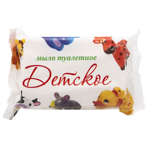 Мыло туалетное 200 г "Детское", КМЗ, цветная обертка - фото 1
