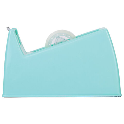 Диспенсер для клейкой ленты шириной до 26 мм, МЯТНЫЙ (лента в подарок!), утяжеленный большой, BRAUBERG, 701461 - фото 4