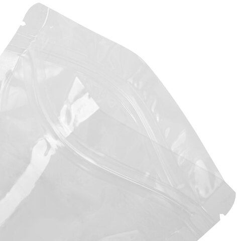 Пакеты дой-пак с замком ZIP LOCK, прозрачные, 140х200 + 40 мм, КОМПЛЕКТ 100 штук, 70 мкм, BRAUBERG, 700697 - фото 3