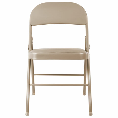 Стулья складные BRABIX "Golf Plus CF-003" КОМФОРТ, КОМПЛЕКТ 4шт., бежевый каркас, кожзам бежевый, 533033 - фото 4