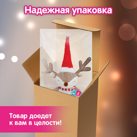 Украшение новогоднее интерьерное 40 см, дизайн "Веселый оленёнок", полиэстер, ЗОЛОТАЯ СКАЗКА, 592508 - фото 11