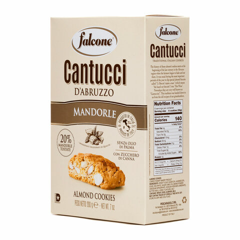 Печенье сахарное FALCONE "Cantucci" с миндалем, 200 г, ИТАЛИЯ, MC-00013536 - фото 1