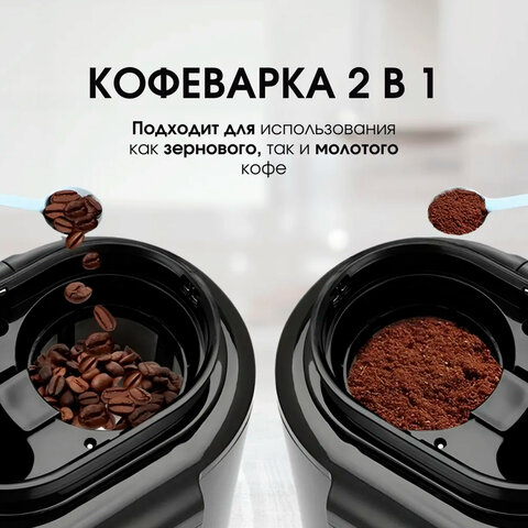 Кофеварка капельная с кофемолкой BQ (БИ-КЬЮ) CM7001, 600 Вт, объем 0,6 л, поддержание температуры, 86199509 - фото 8