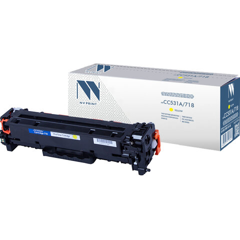 Картридж лазерный NV PRINT (NV-718Y) для CANON LBP7200Cdn/MF8330Cdn/8350Cdn, желтый, ресурс 2900 стр., NV-CC532A/718Y - фото 1