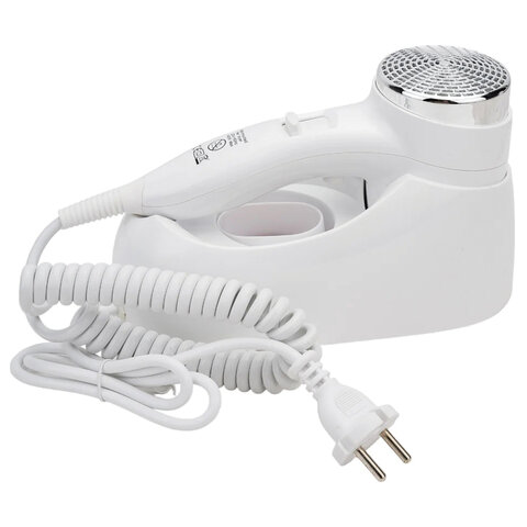 Фен для волос настенный KSITEX F-1400 WC, 1400 Вт, пластик/металл, 2 скорости, белый - фото 7