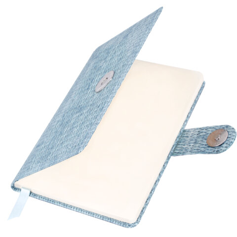 Еженедельник датированный 2026 МАЛЫЙ ФОРМАТ 95х155 мм, А6, BRAUBERG "Augustus", под кожу, голубой, 117185 - фото 3