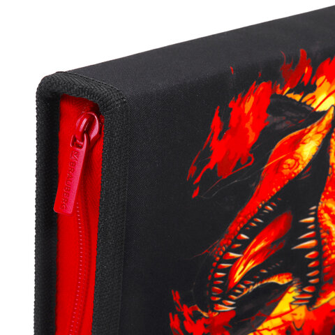 Пенал BRAUBERG с наполнением, 1 отделение, 1 откидная планка, 24 предмета, 21х14 см, "Fire dino", 273535 - фото 6