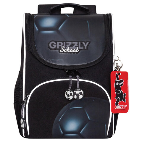 Ранец GRIZZLY анатомическая спинка, с мешком для обуви, для мальчиков, BALL, 33х25х13 см, RAm-485-5/1 - фото 2