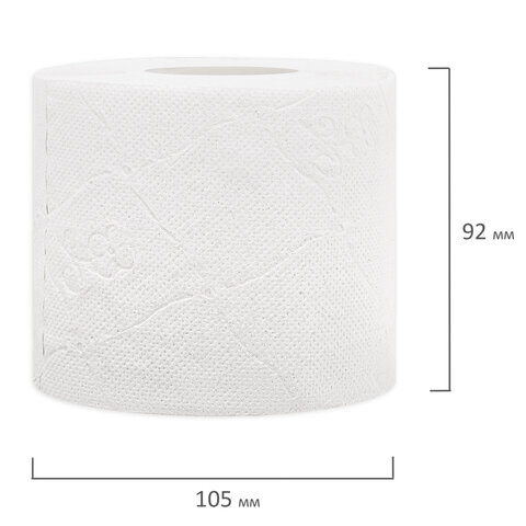 Бумага туалетная бытовая, спайка 4 шт., 2-слойная (4х15 м), VEIRO Classic (Вейро), белая, 5с24 - фото 12