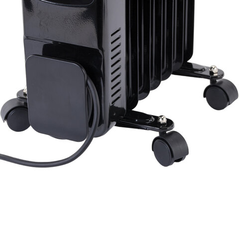 Обогреватель масляный BRASSON (БРАССОН) BOR-7 TOUCH, 7 секций, 1500 Вт, 3 режима, сенсор, пульт ДУ, черный, 457777 - фото 4