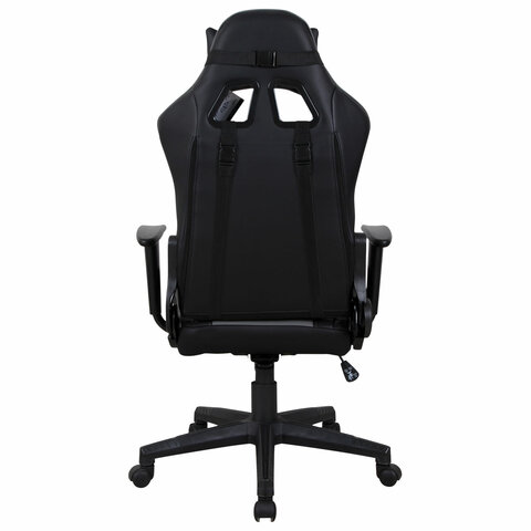 Кресло компьютерное BRABIX "GT Racer GM-100", две подушки, экокожа, черное/серое, 531926 - фото 5
