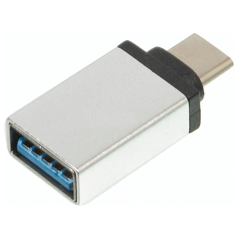 Переходник USB-TypeC RED LINE, F-M, для подключения портативных устройств, OTG, серый, УТ000012622 - фото 3